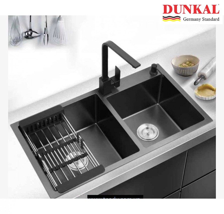 CHẬU RỬA BÁT INOX NANO 8245 LỆCH